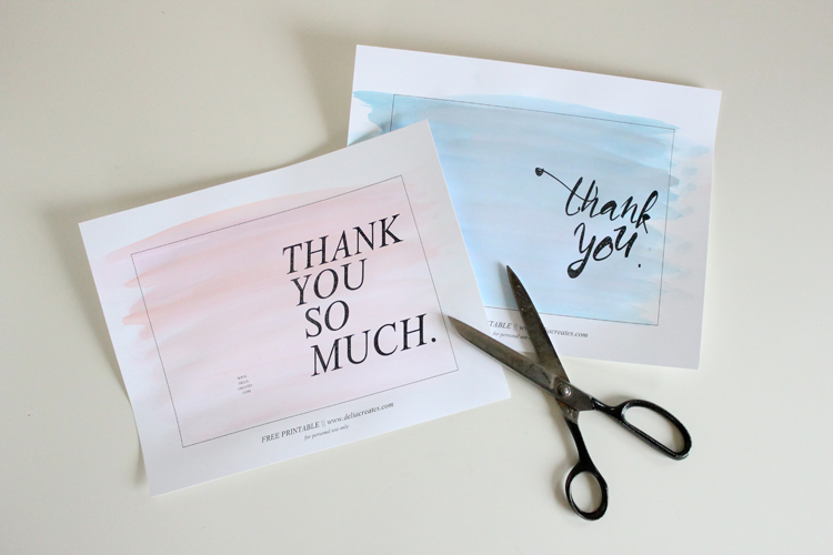 Free printable stationery - mini note cards and envelopes