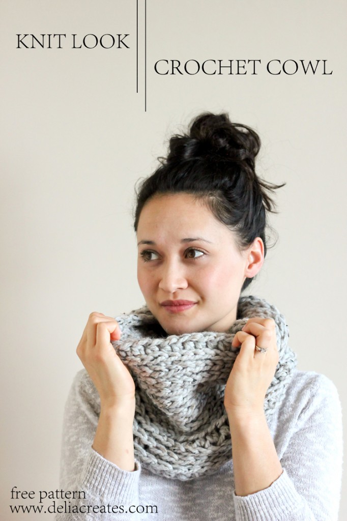 Knit Look Crochet Cowl – FREE PATTERN