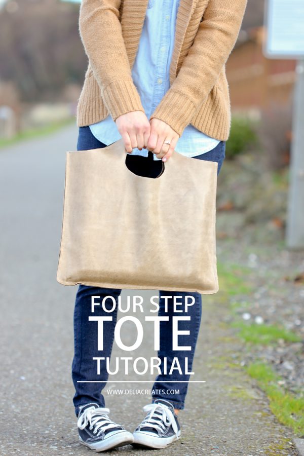 Four Step Leather Tote TUTORIAL + Free Pattern