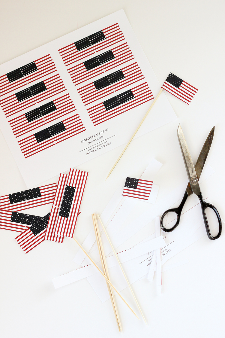 Free Printable Miniature U.S. Flags