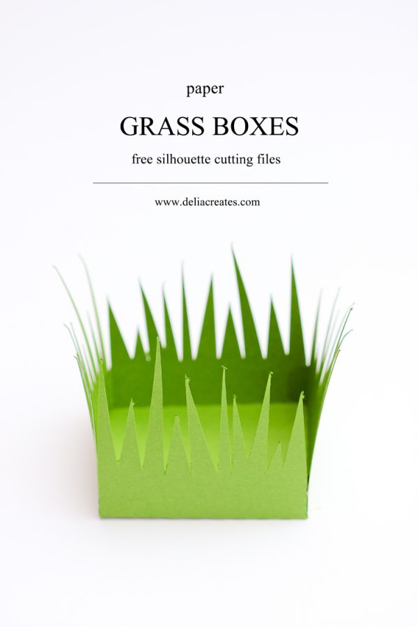 Grass Paper Boxes (free cut files)
