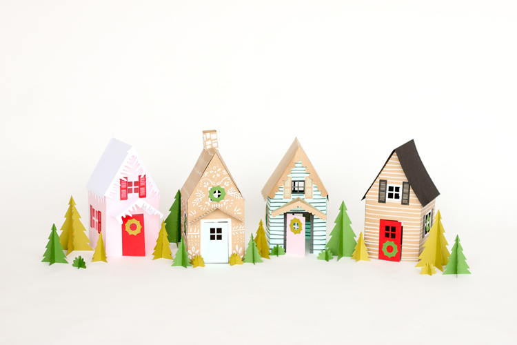 Paper Holiday Houses free templates
