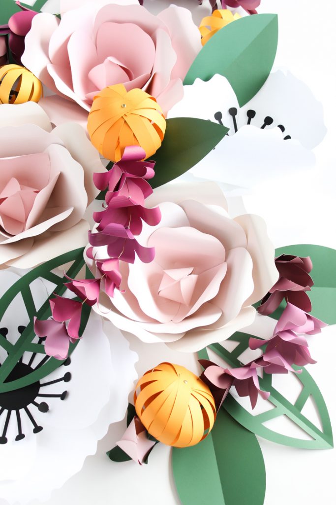 Giant Paper Flowers + Free Silhouette Cut Files!