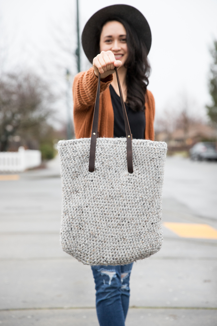 How to Add Leather Handles to a Crochet Bag » Make & Do Crew