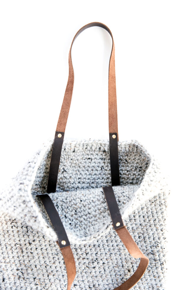 Leather Strap Crochet Tote Pattern - Image 7