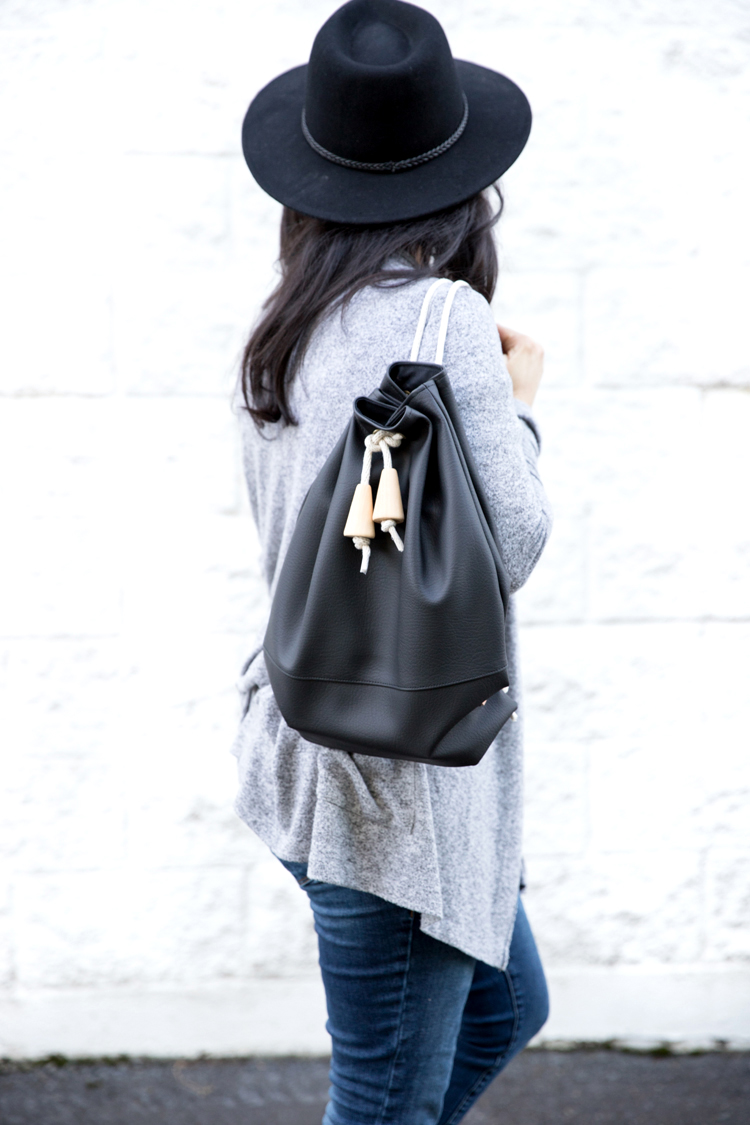 Faux Leather Drawstring Backpack TUTORIAL