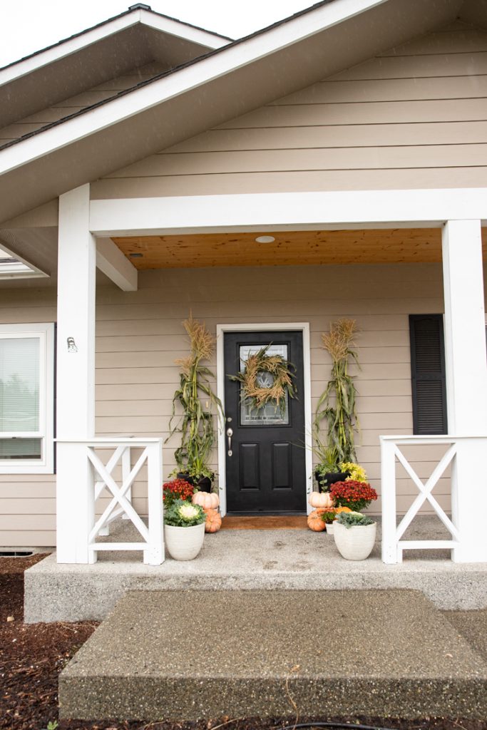 Fresh Cornstalk Fall Wreath DIY