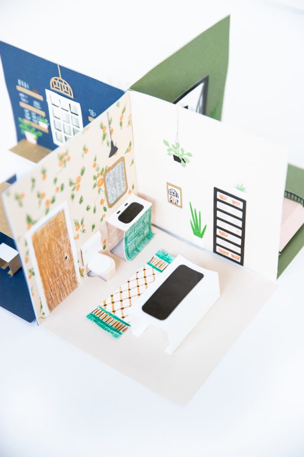 paper pop up dollhouse