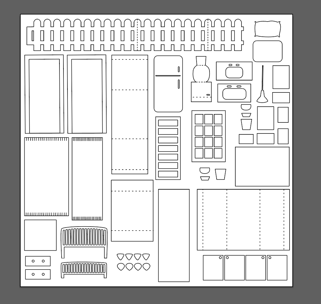 Pop-Up Paper Doll House Files For Printing and Cutting.