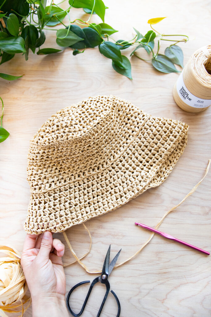 Raffia Crochet Bucket Hat Free Pattern!