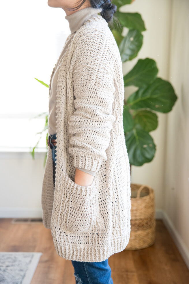 Cabled Cardigan Crochet Pattern - Image 3